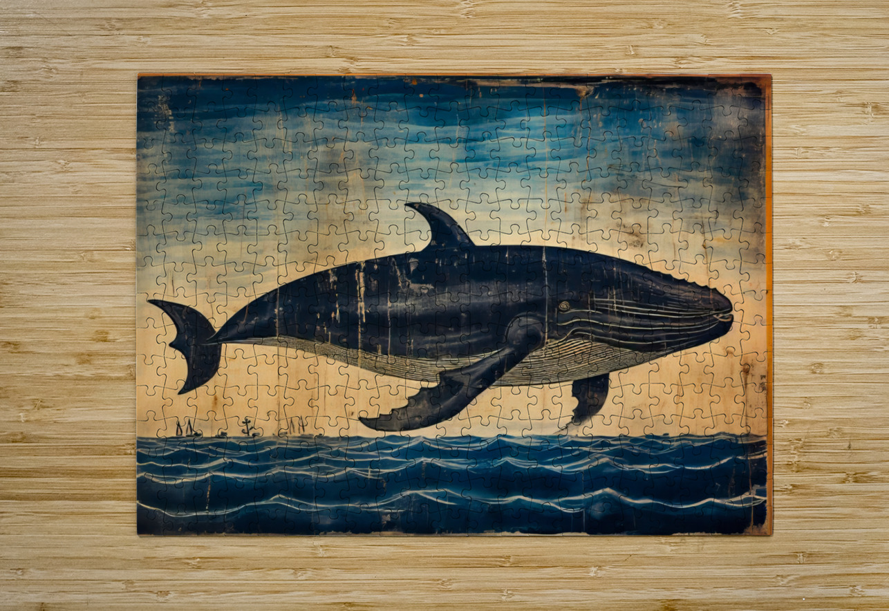 Whale Breach  4  HD Metal print with Floating Frame on Back