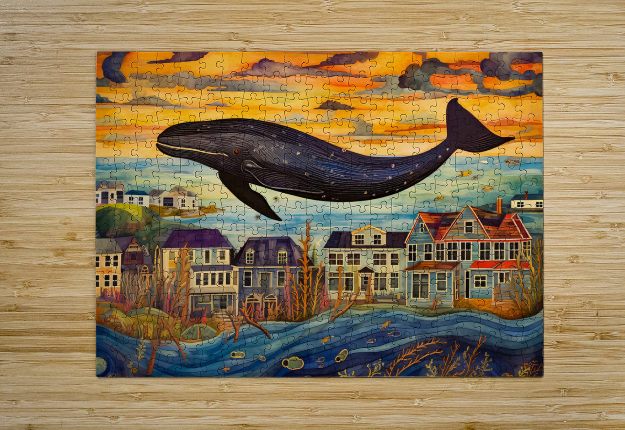 Whale Breach  26  HD Metal print with Floating Frame on Back