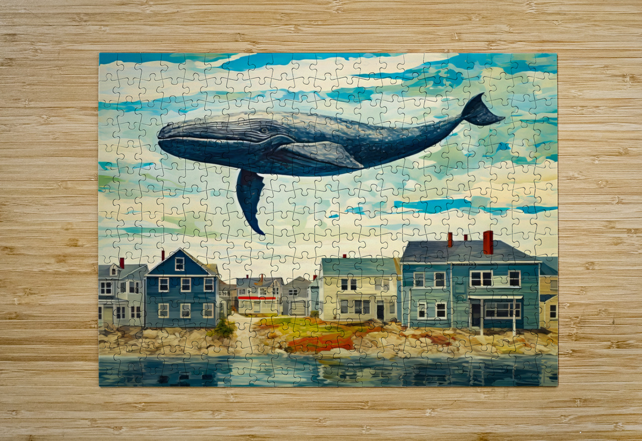 Whale Breach  31  HD Metal print with Floating Frame on Back