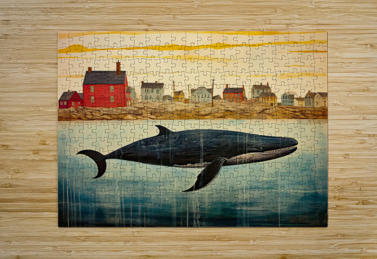 Whale Breach  25  HD Metal print with Floating Frame on Back