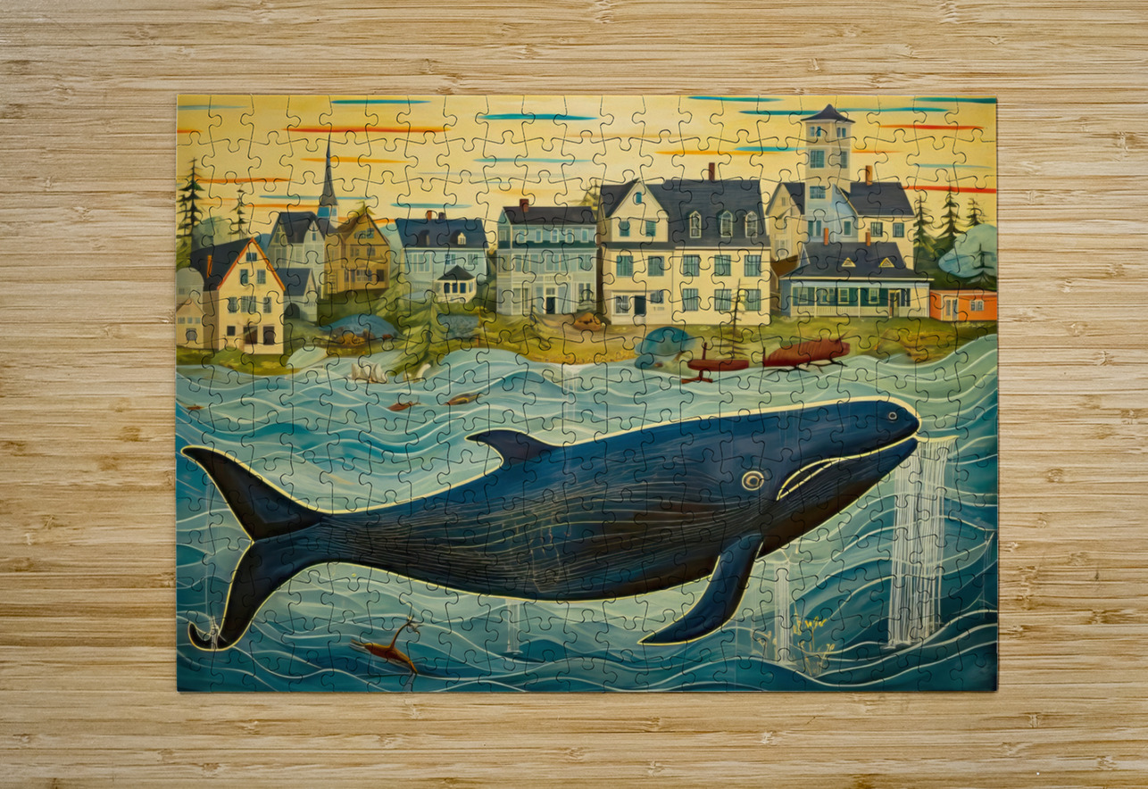 Whale Breach  19  HD Metal print with Floating Frame on Back