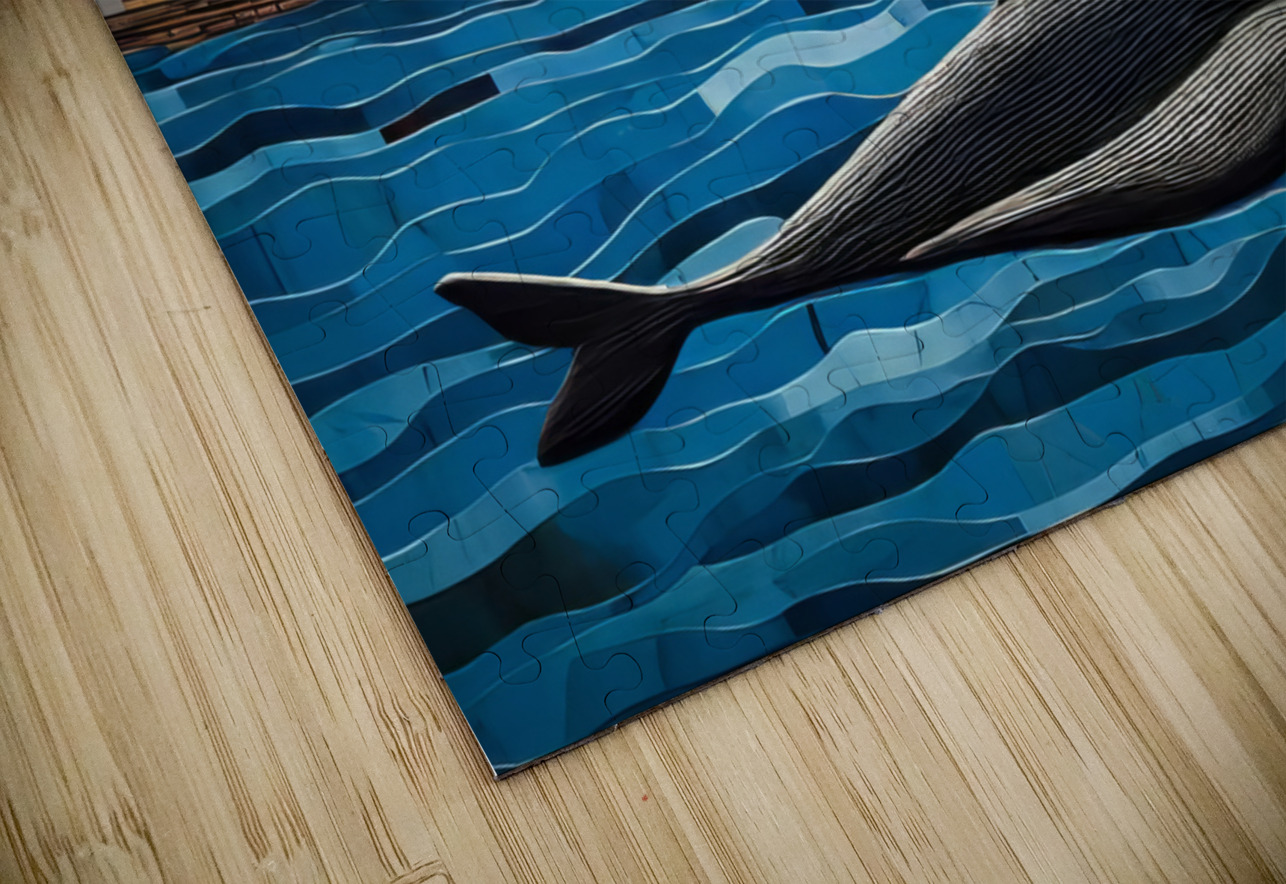 Whale Breach  15 HD Sublimation Metal print