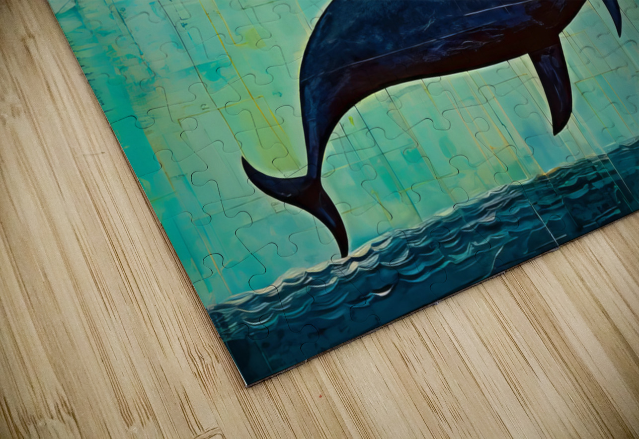 Whale Breach  16 HD Sublimation Metal print
