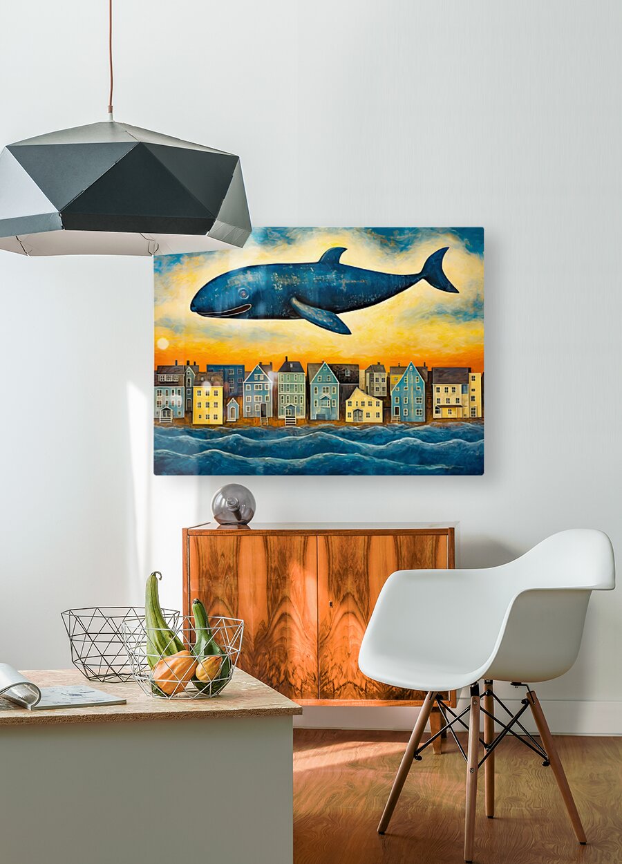 Flying Giant  HD Metal print with Floating Frame on Back