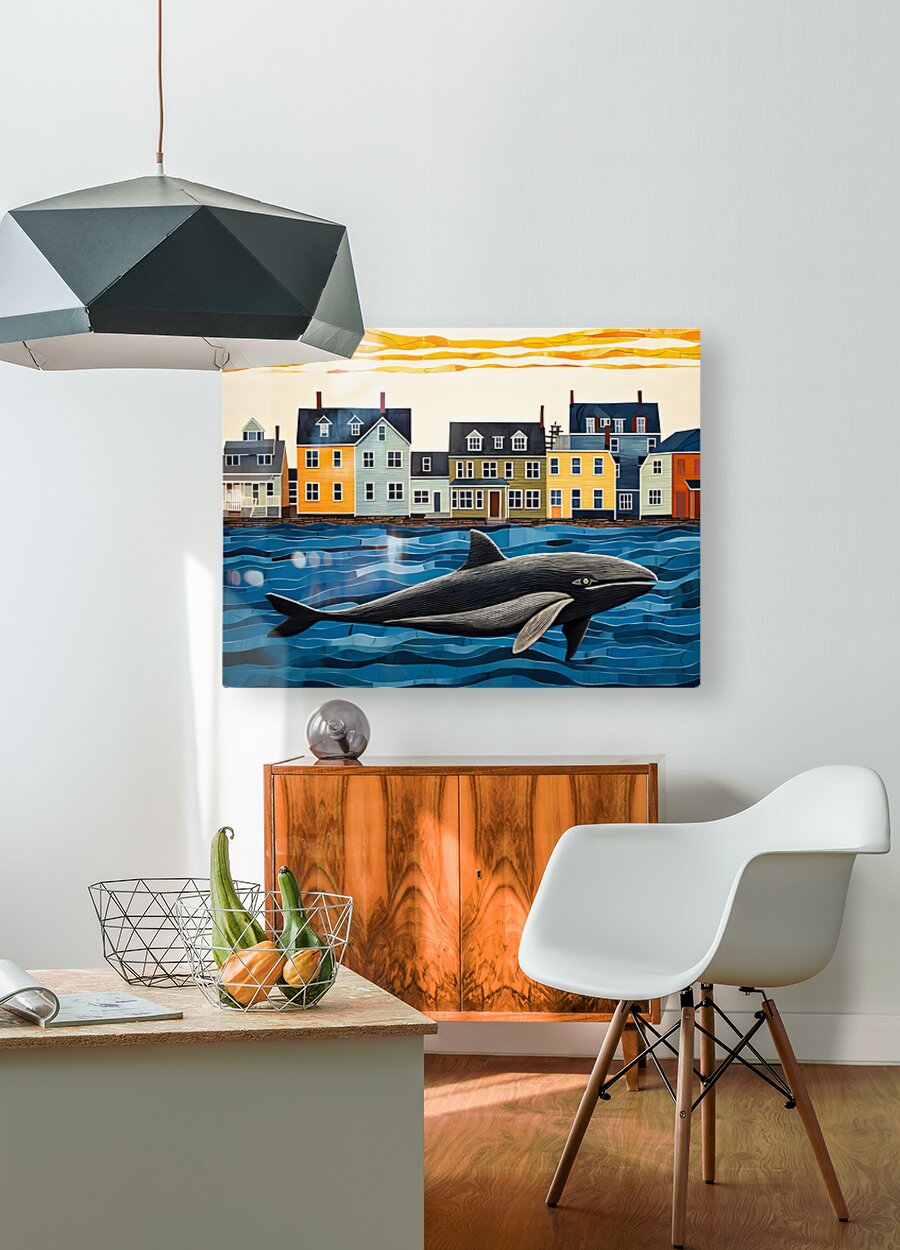 Whale Breach  15  HD Metal print with Floating Frame on Back
