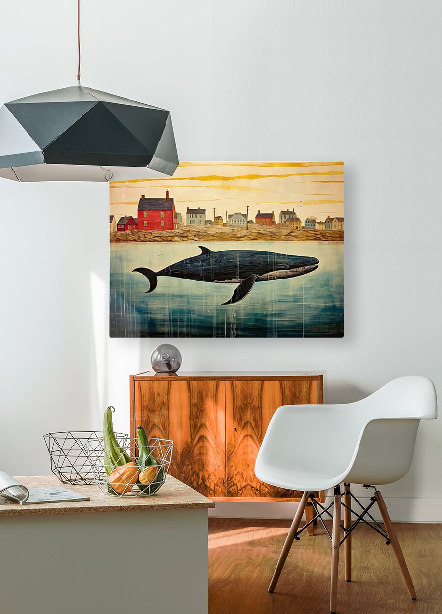 Whale Breach  25  HD Metal print with Floating Frame on Back