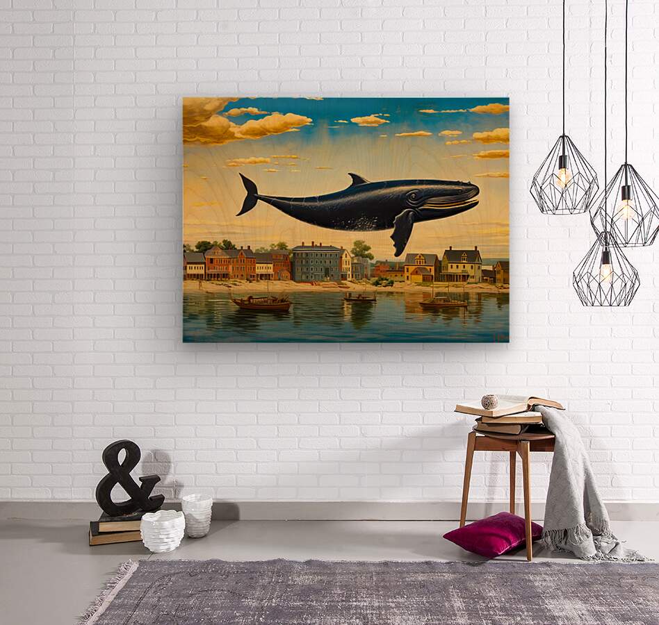 Whale Breach  29  Wood print