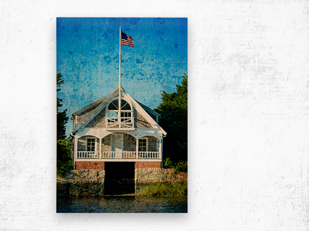 The  Boathouse  Wood print