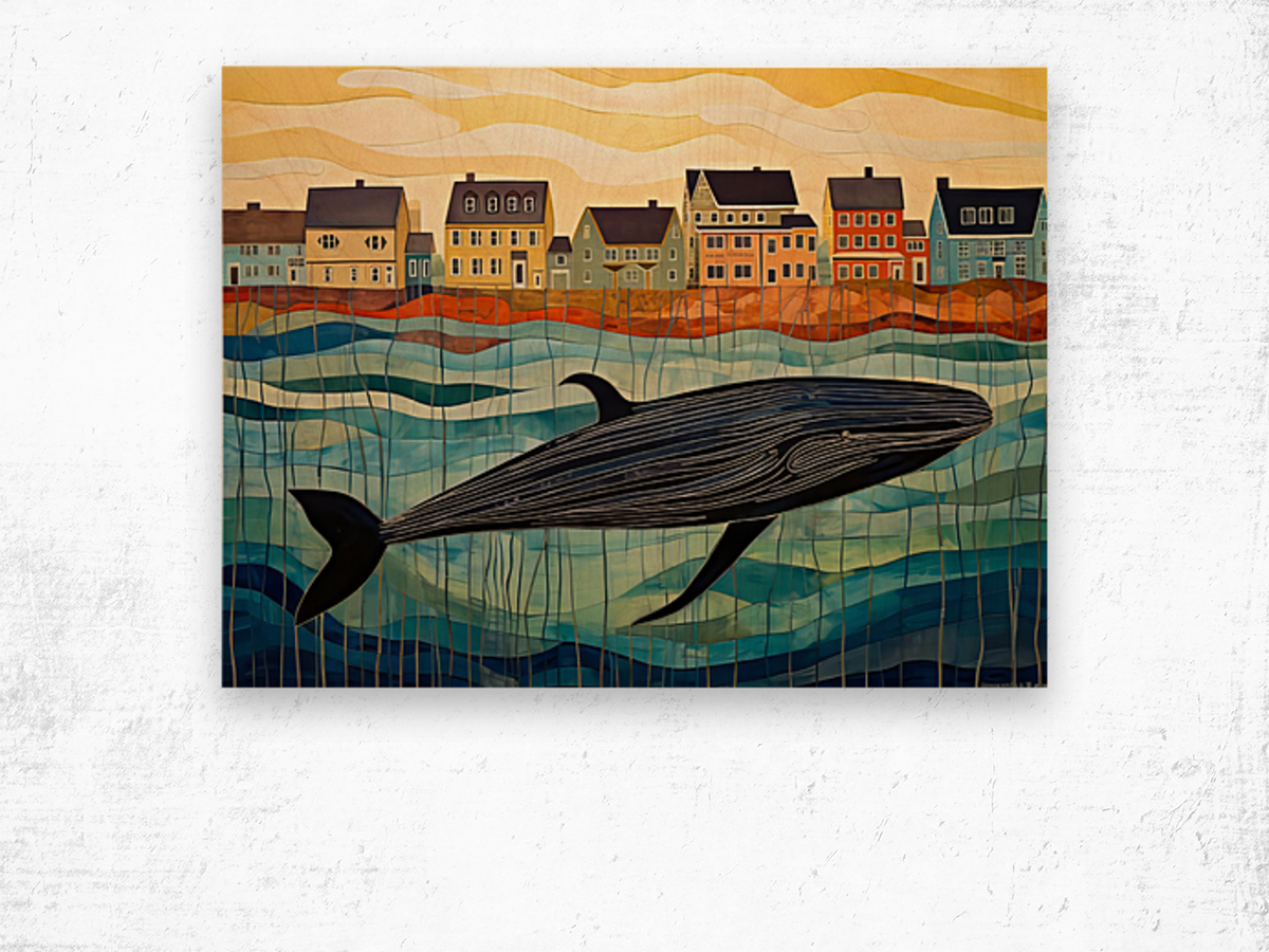 Whale Breach  27 Wood print