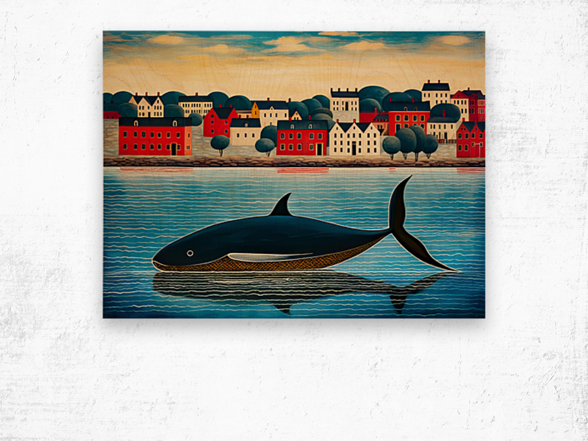 Whale Breach  3 Wood print