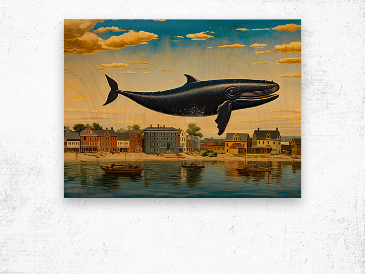Whale Breach  29 Wood print